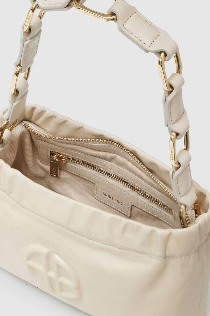 Anine Bing - Small Kate Shoulder Bag in Ivory