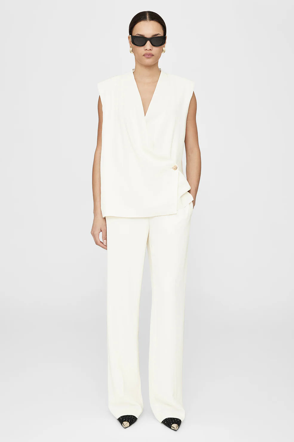 Anine Bing - Soto Pant in Ivory