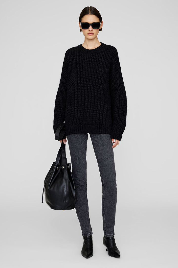 Anine Bing - Sydney Crew Sweater in Black