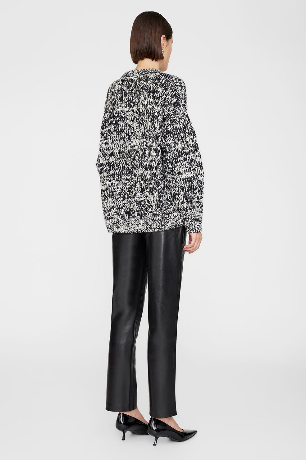 Anine Bing - Sydney Crew Sweater in Black/White