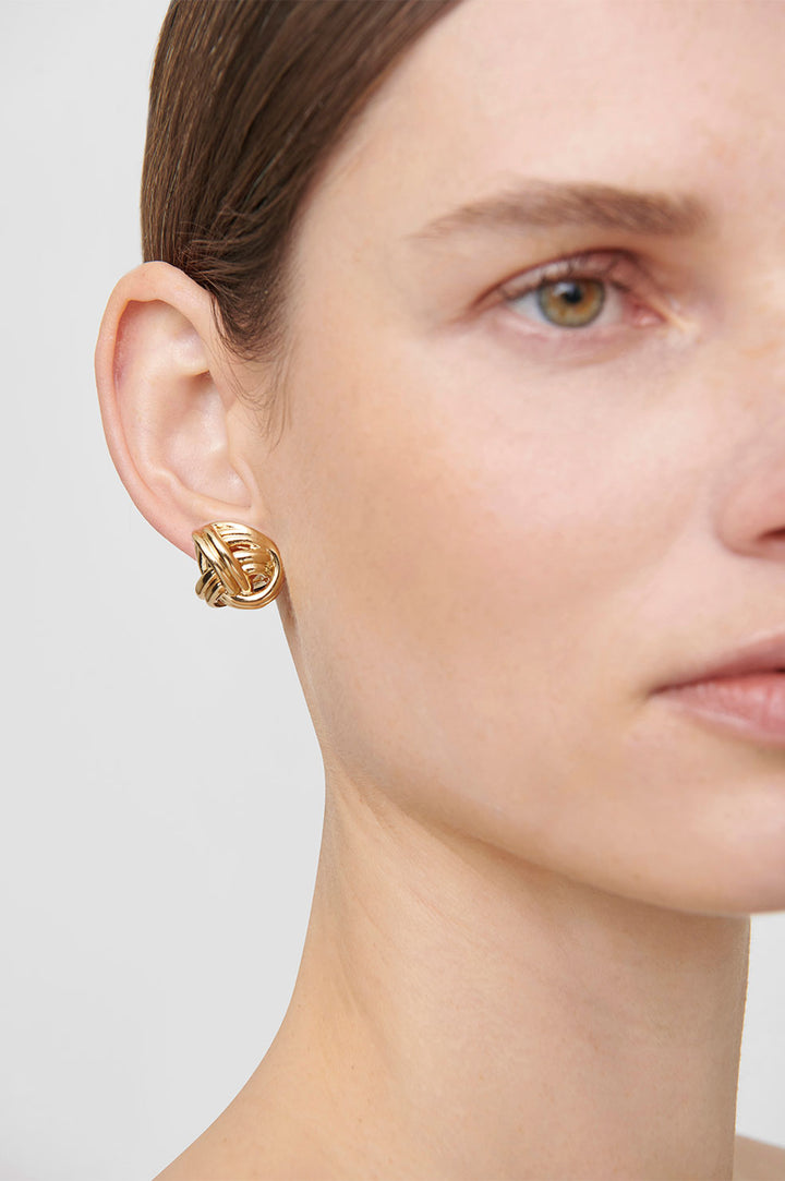 Anine Bing - Twist Knot Earrings in Gold