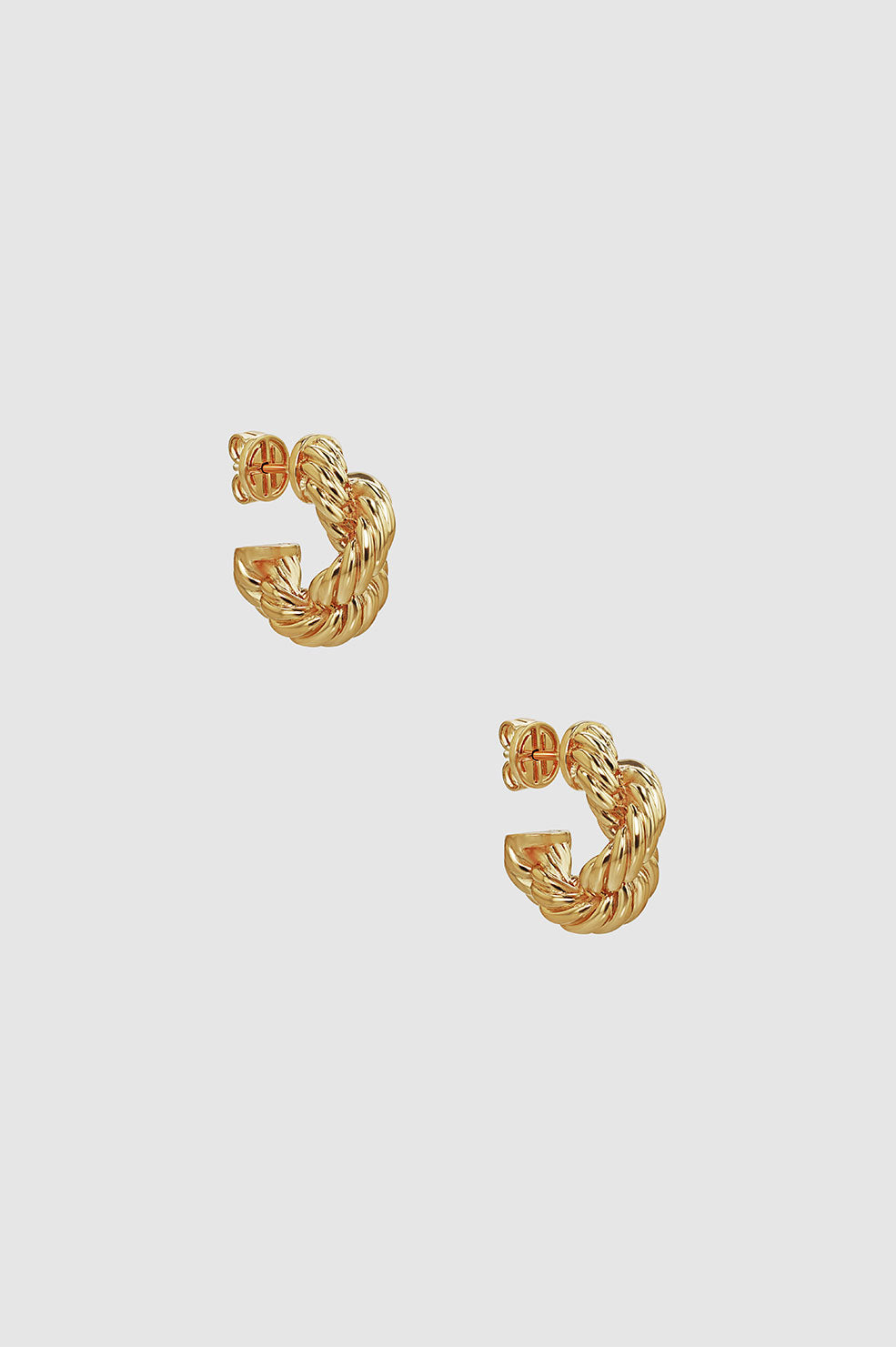 Anine Bing - Twist Rope Hoop Earring in Gold