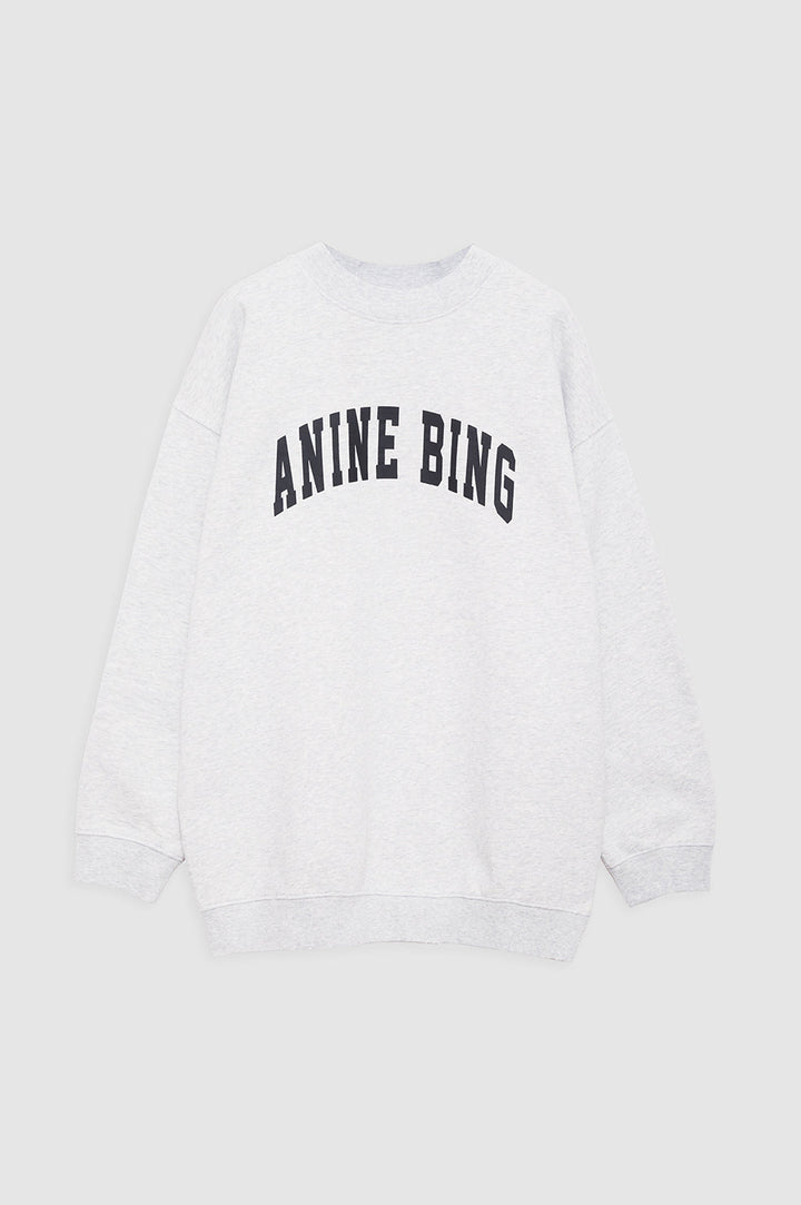 Anine Bing - Tyler Sweatshirt in Heather Grey with Black