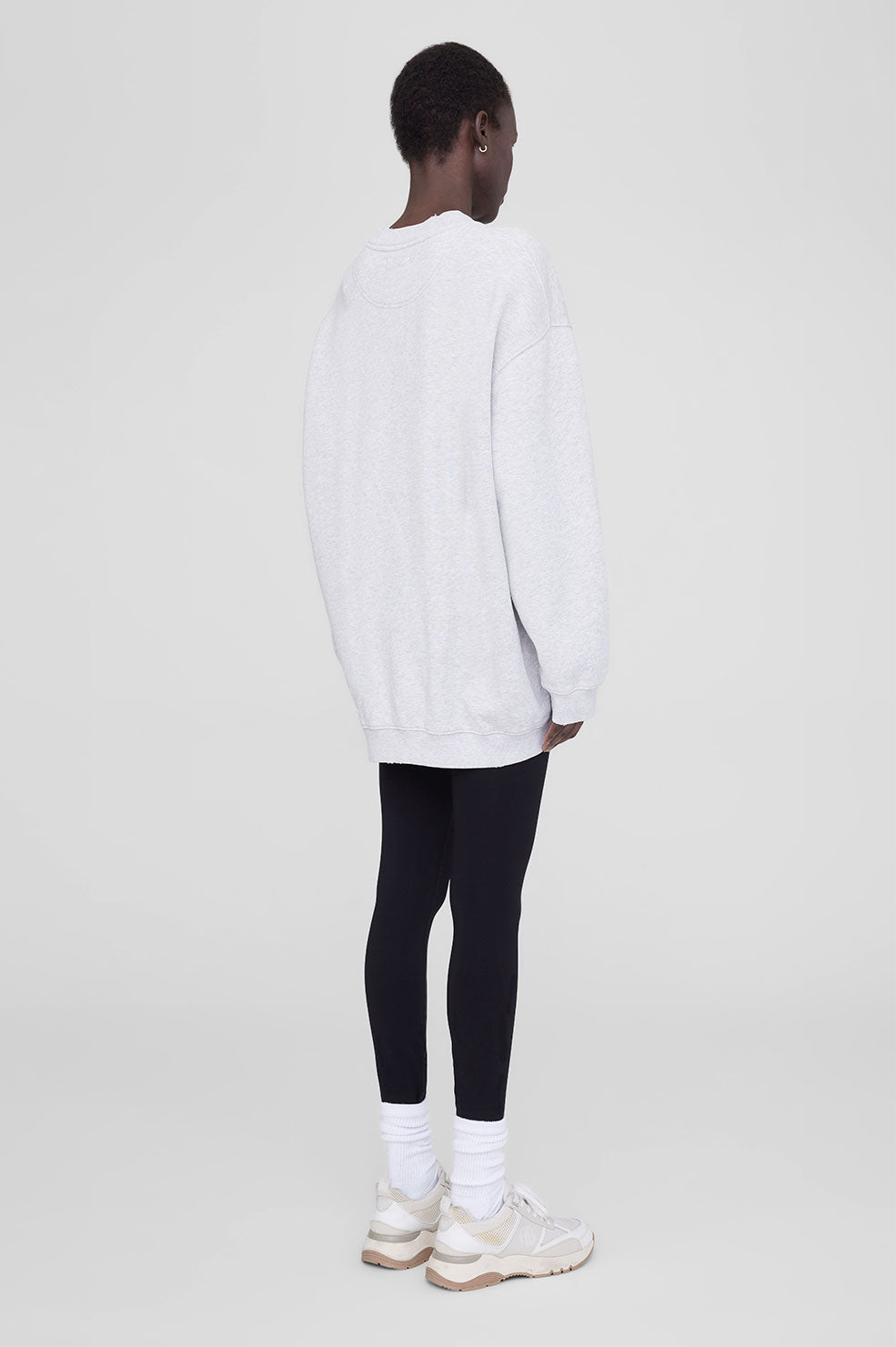 Anine Bing - Tyler Sweatshirt in Heather Grey with Black