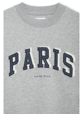 Anine Bing - Tyler Sweatshirt Paris in Heather Grey