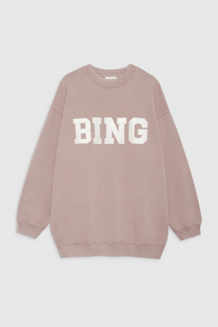 Anine Bing - Tyler Sweatshirt Satin Bing in Washed Iron