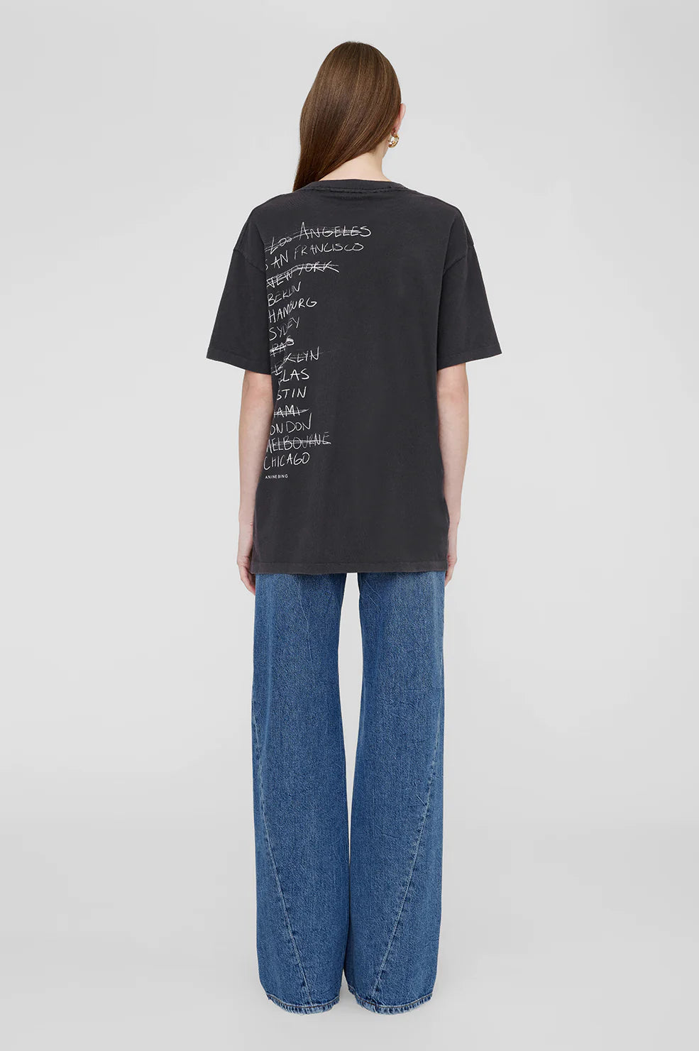 Anine Bing - Walker Tee Doodle in Vintage Black