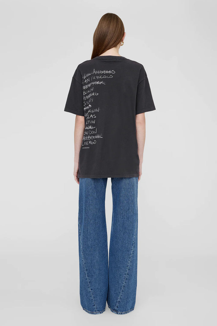 Anine Bing - Walker Tee Doodle in Vintage Black
