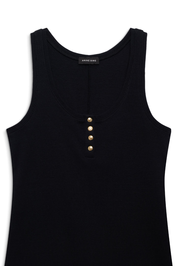 Anine Bing - Alessia Tank Midi Dress in Black