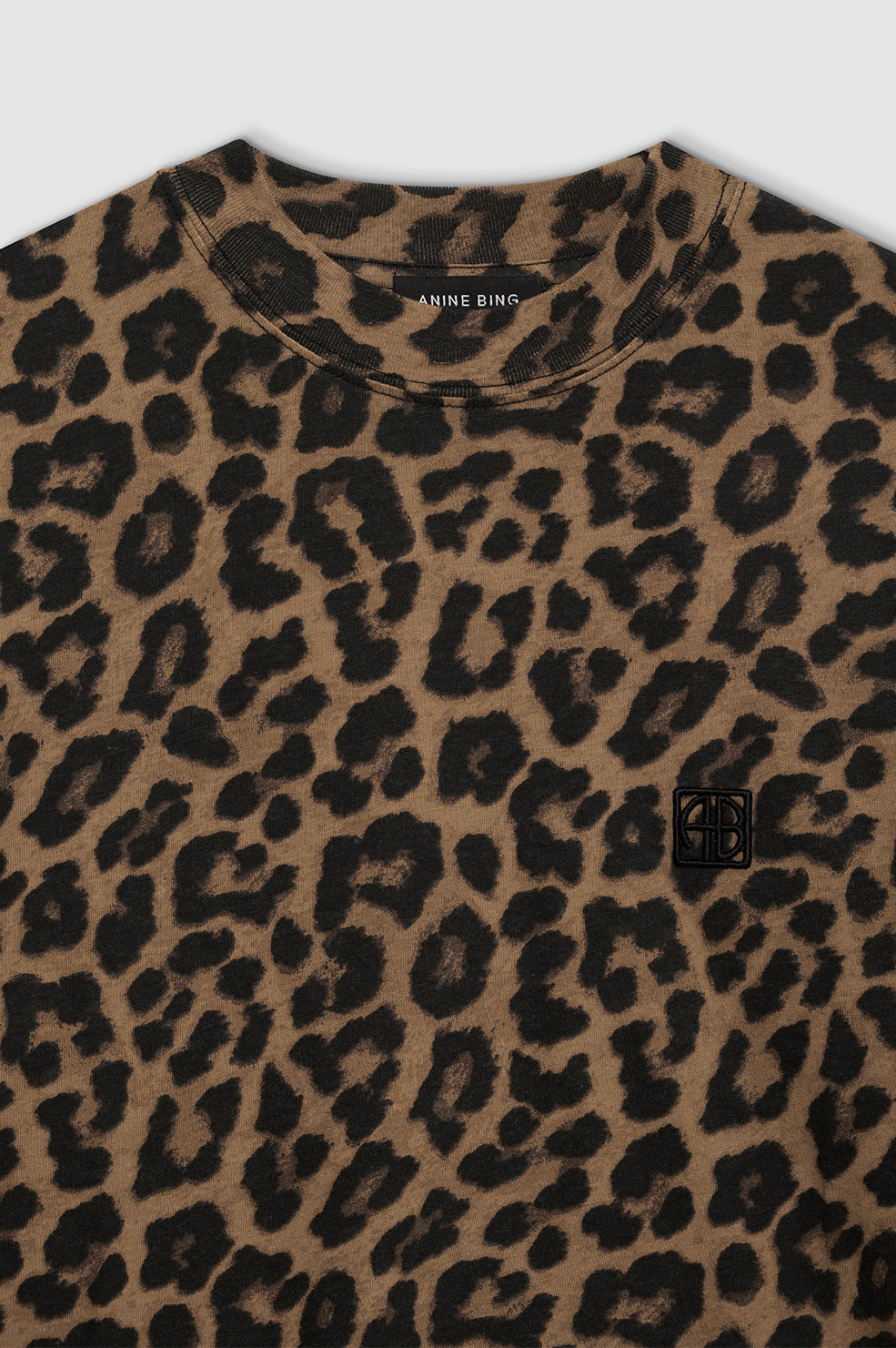 Anine Bing - AVI Black/Brown Leopard Tee