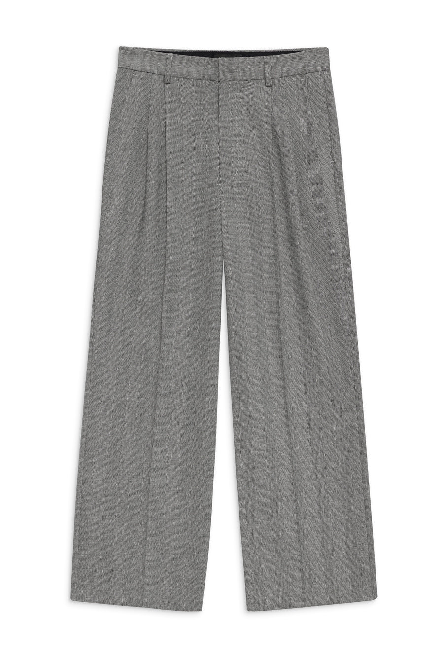 Anine Bing - Belen Pant in Ivory and Black Herringbone