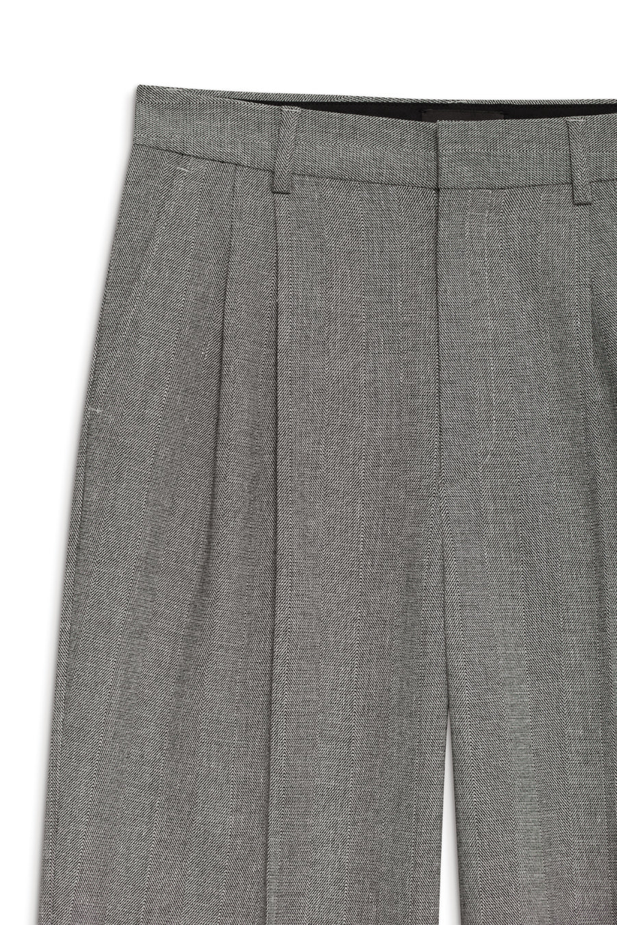 Anine Bing - Belen Pant in Ivory and Black Herringbone