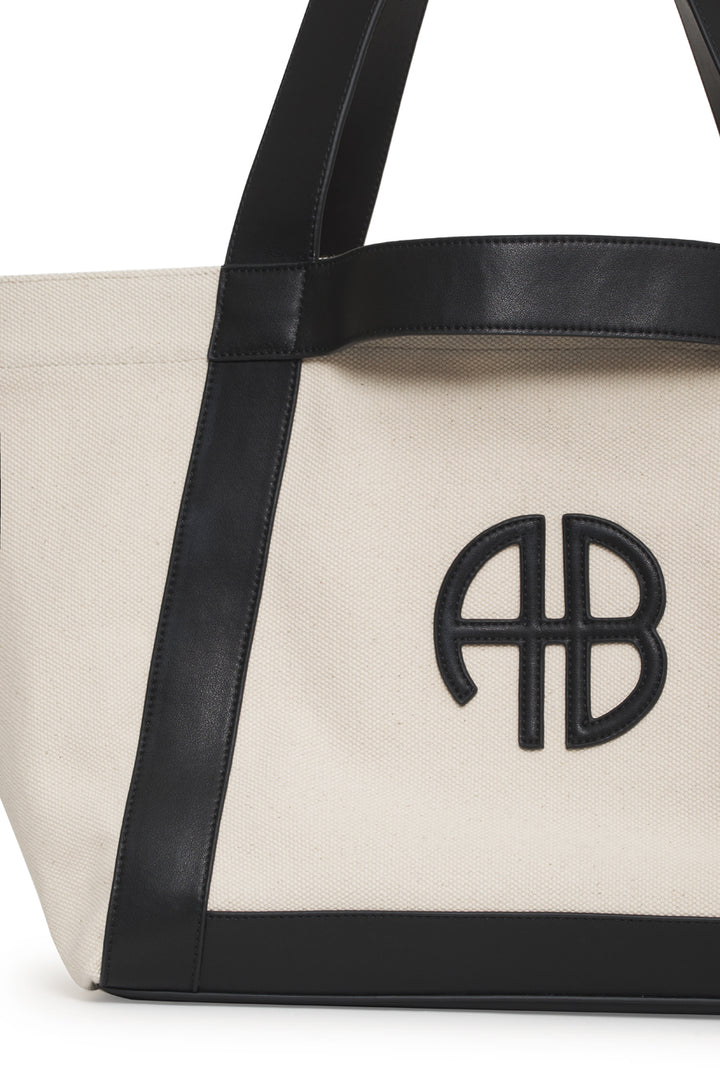 Anine Bing - Cara Tote Natural Canvas with Black
