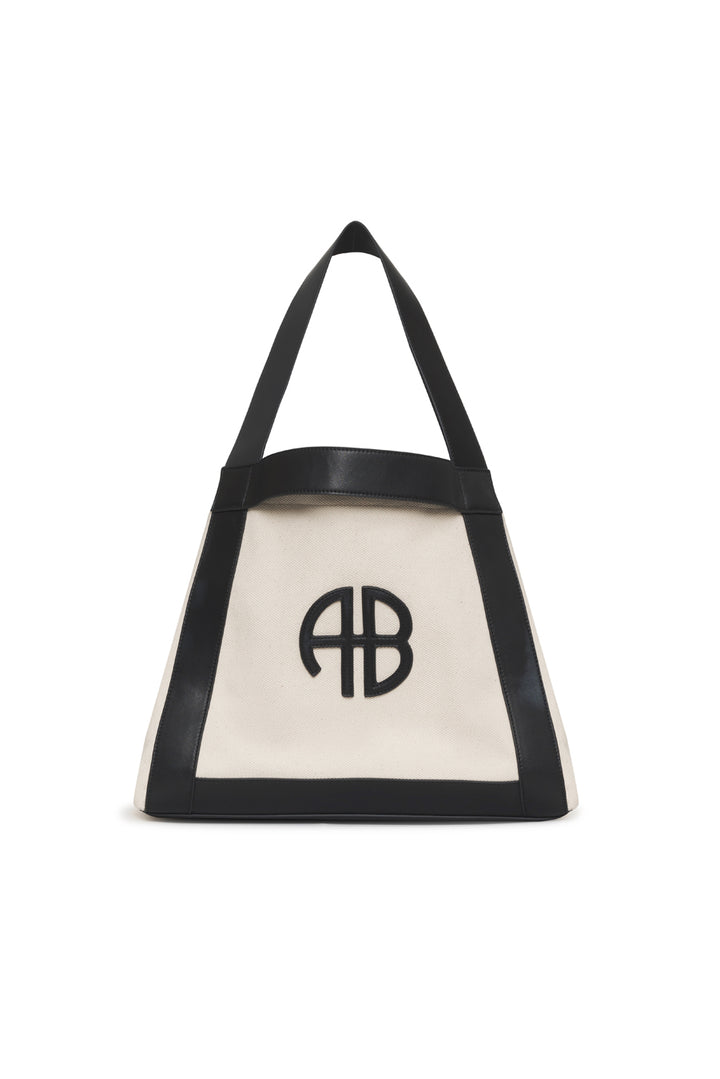 Anine Bing - Cara Tote Natural Canvas with Black