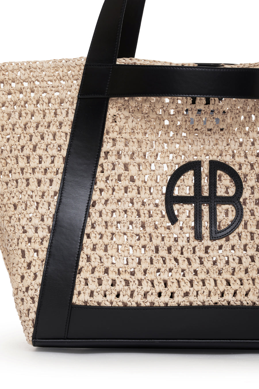 Anine Bing - Cara Tote Natural with Black