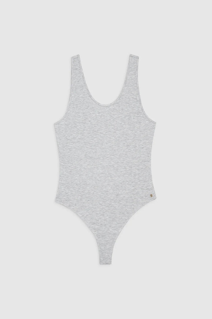 Anine Bing - Ginny Bodysuit in Heather Grey