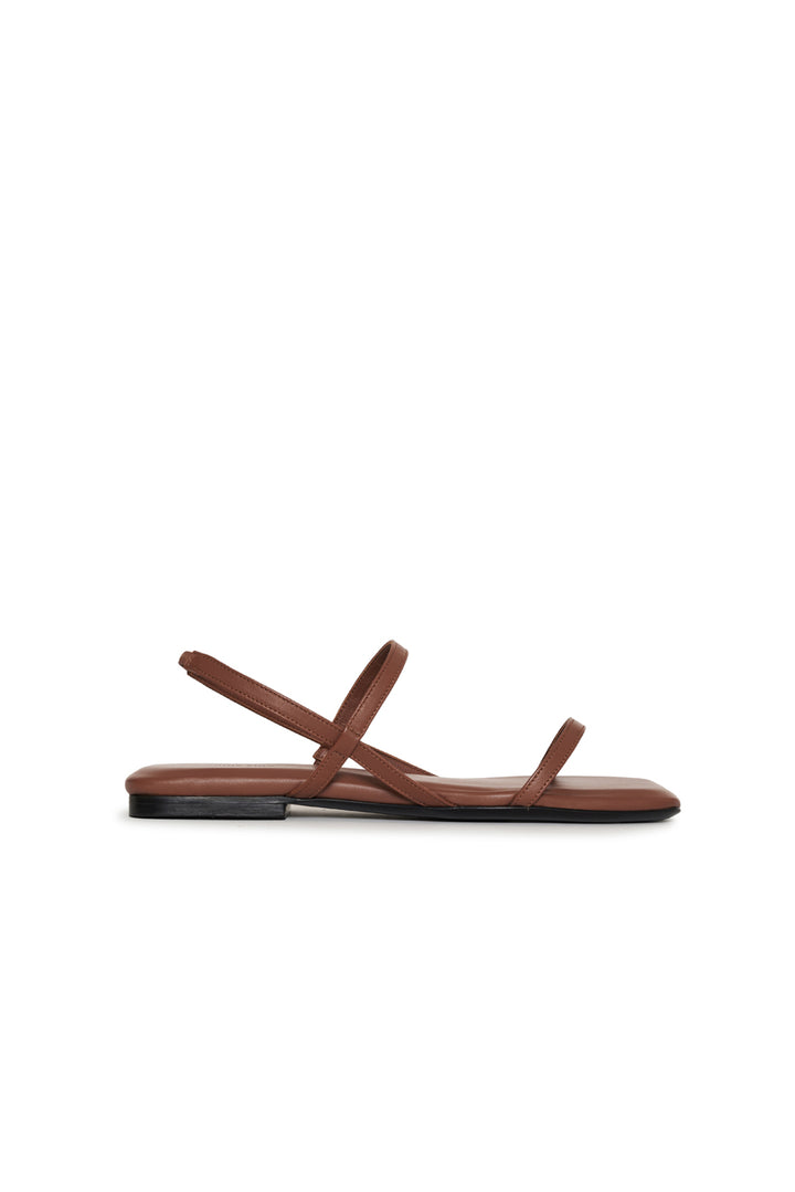 Anine Bing - Hilda Flat Sandals in Cognac