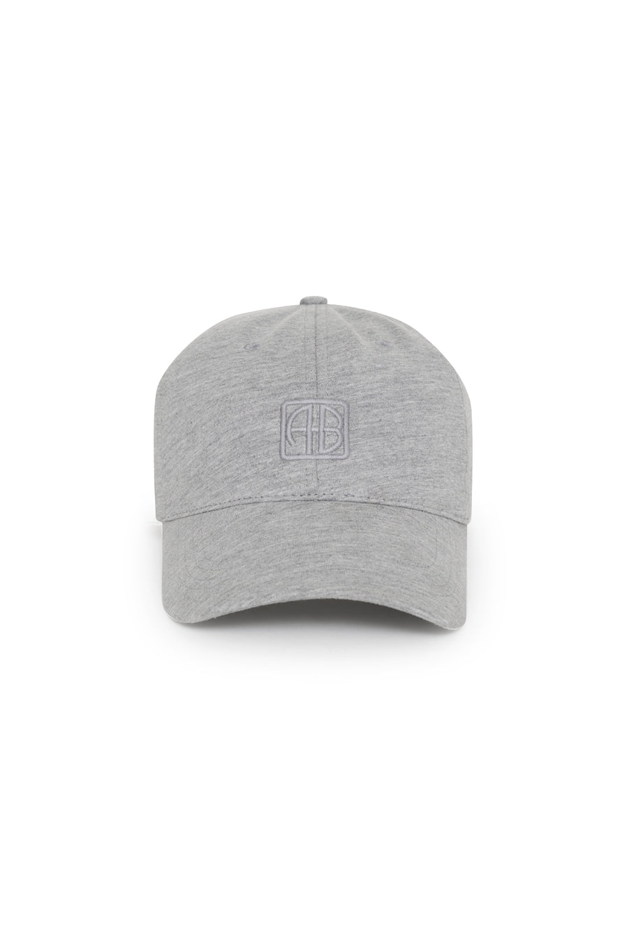 Anine Bing - Jeremy Baseball Cap Framed Monogram in Heather Grey