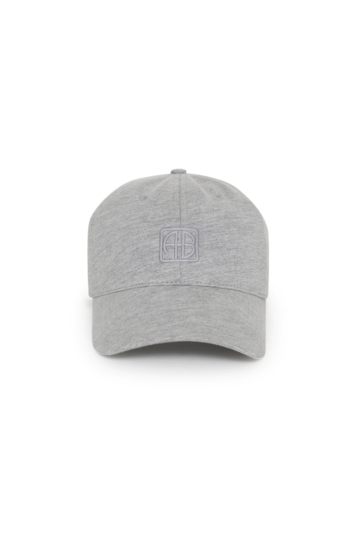 Anine Bing - Jeremy Baseball Cap Framed Monogram in Heather Grey