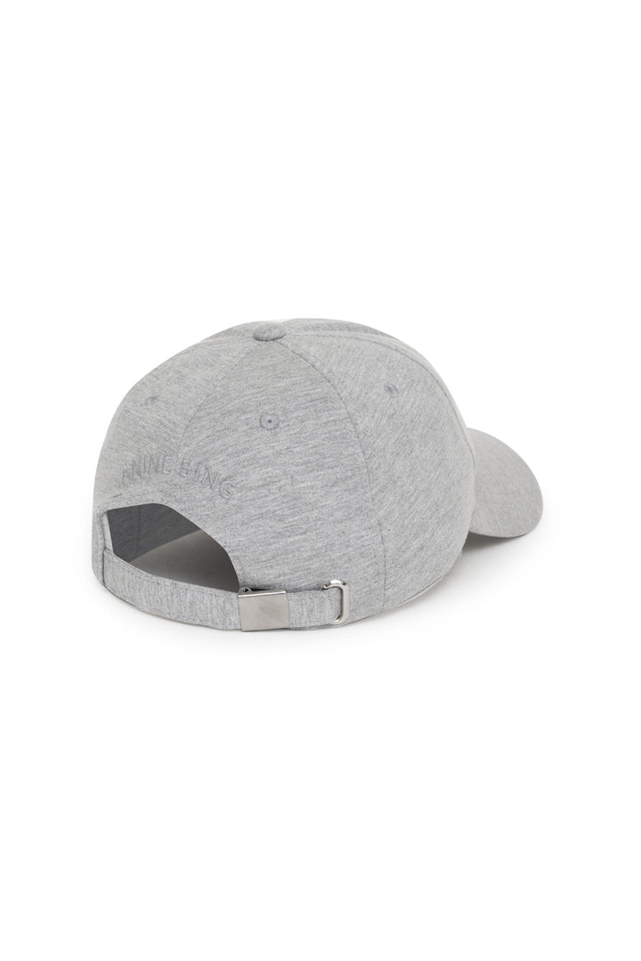 Anine Bing - Jeremy Baseball Cap Framed Monogram in Heather Grey