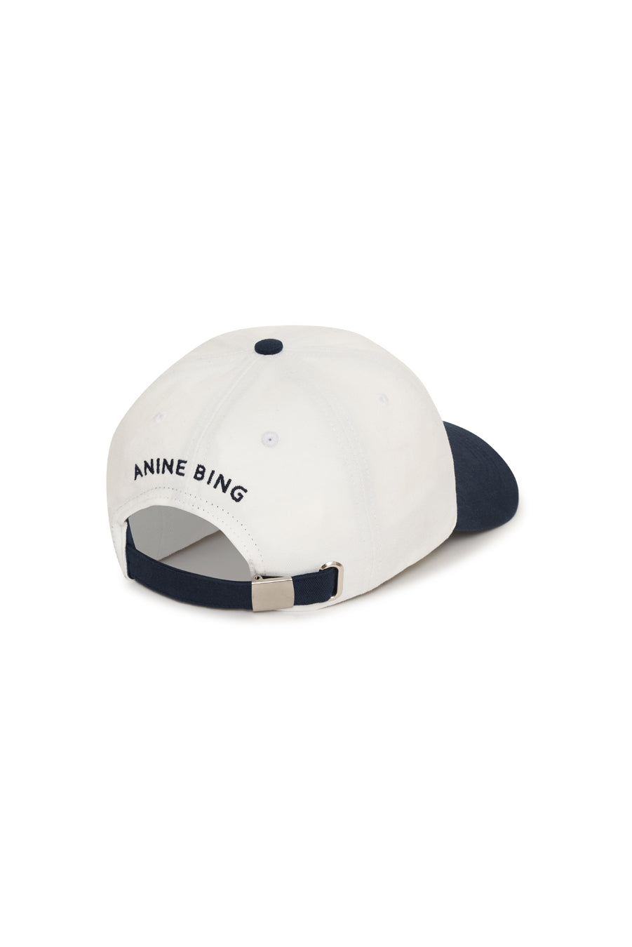 Anine Bing - Jeremy Baseball Cap in Ivory and Navy