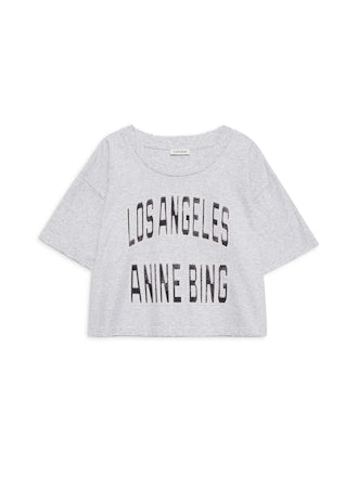 Anine Bing - Johnny Cropped Tee in Grey