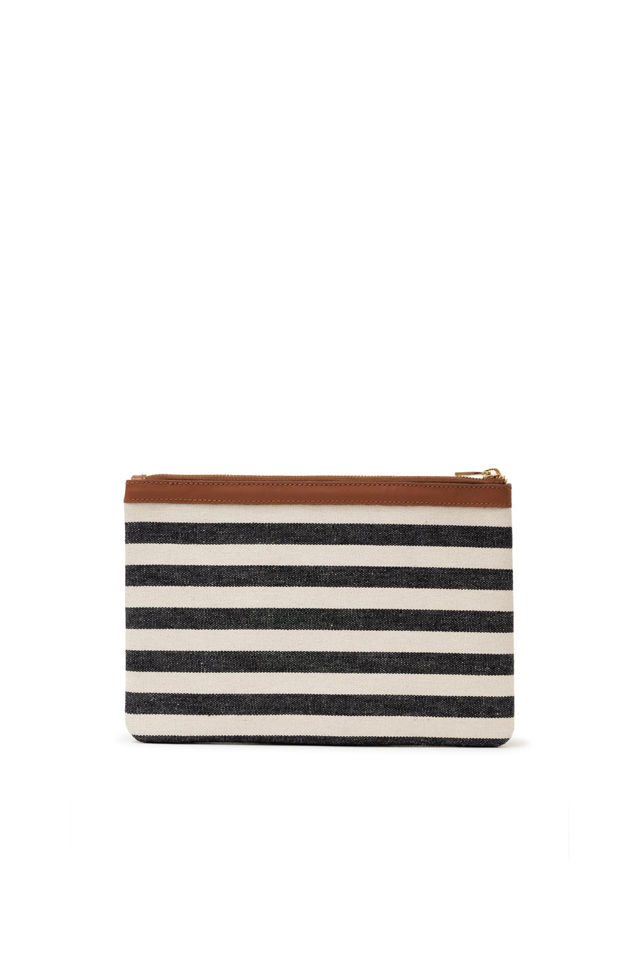 Anine Bing - Lili Pouch in Black and Natural Stripe