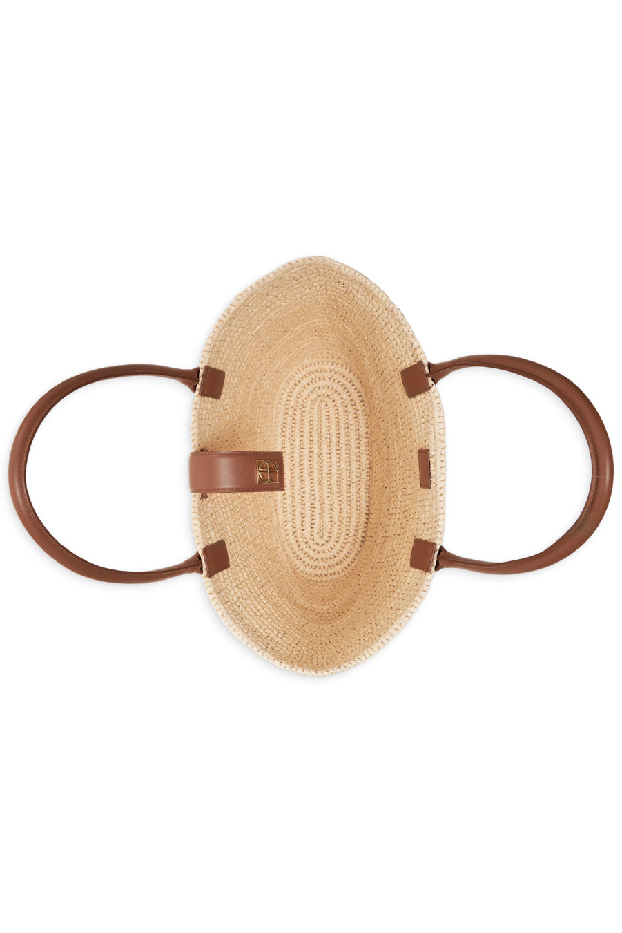 Anine Bing - Lou Tote Monogram Natural with Cognac