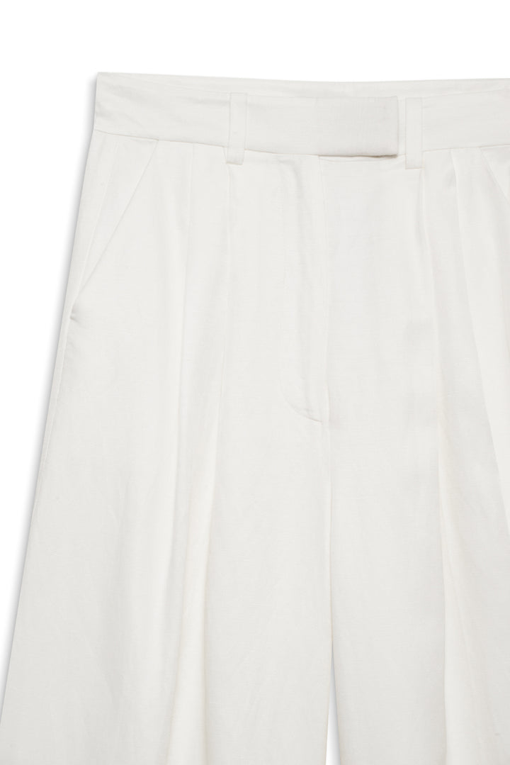 Anine Bing - Lou Trouser in Ivory Linen Blend Trousers