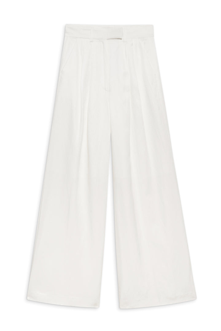 Anine Bing - Lou Trouser in Ivory Linen Blend Trousers
