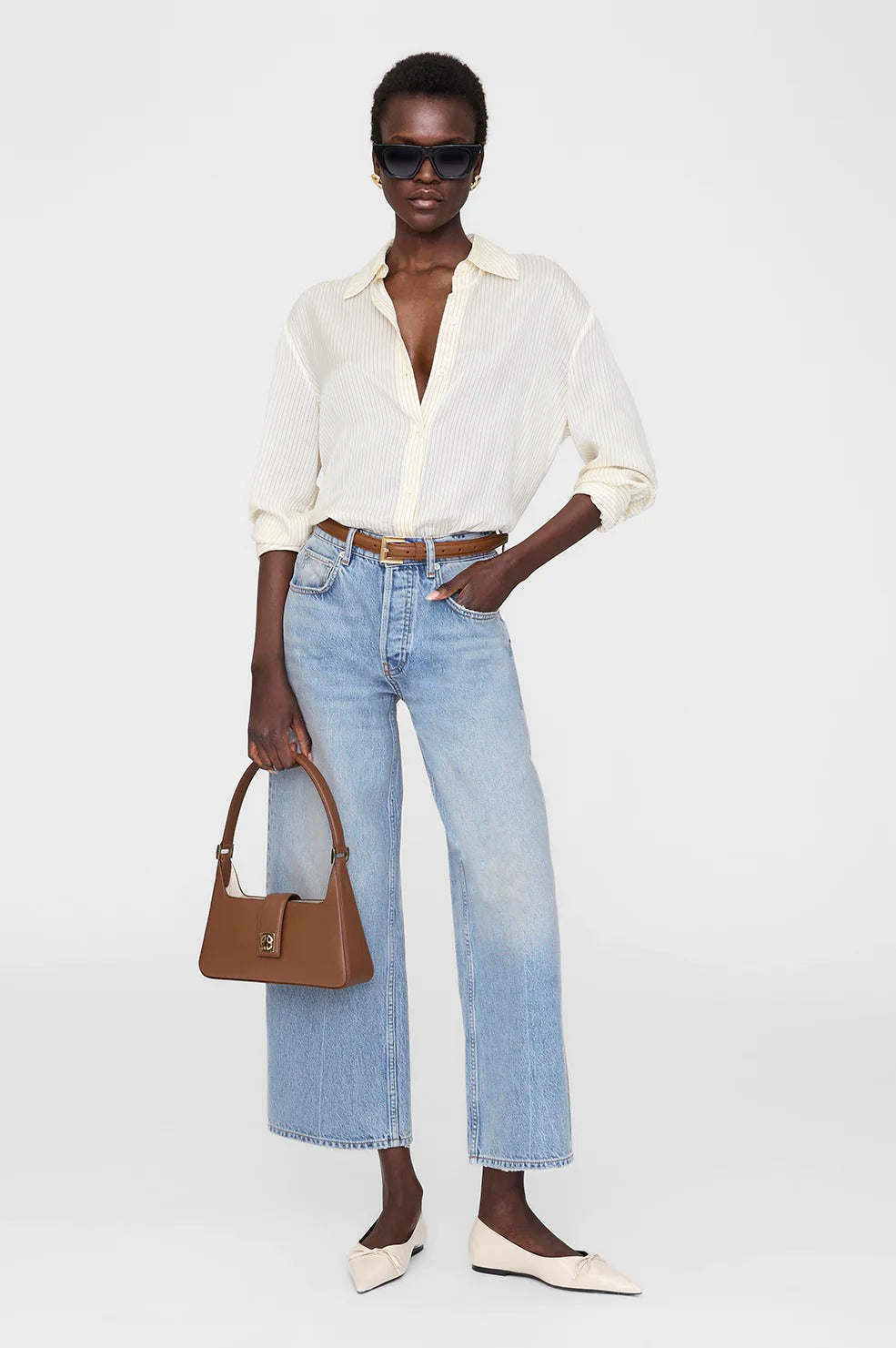 Anine Bing - Lou Shoulder Bag in Cognac