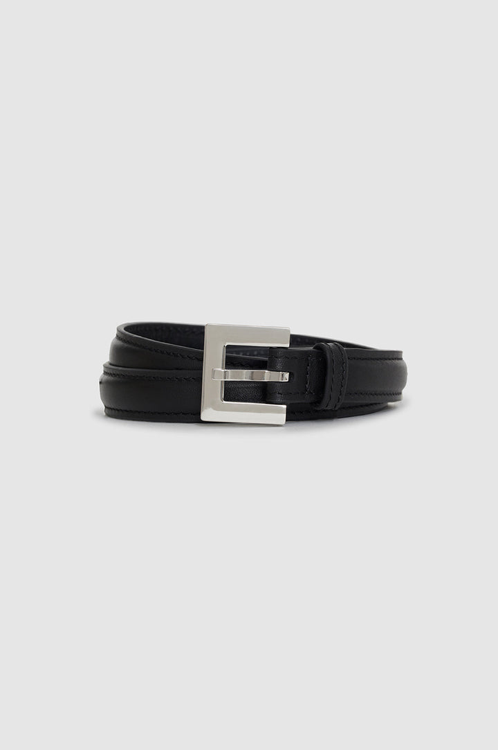 Anine Bing - Nicola Belt in Black with Silver Accessories