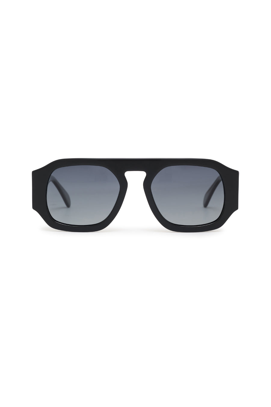 Anine Bing - Preston Sunglasses in Black with Green