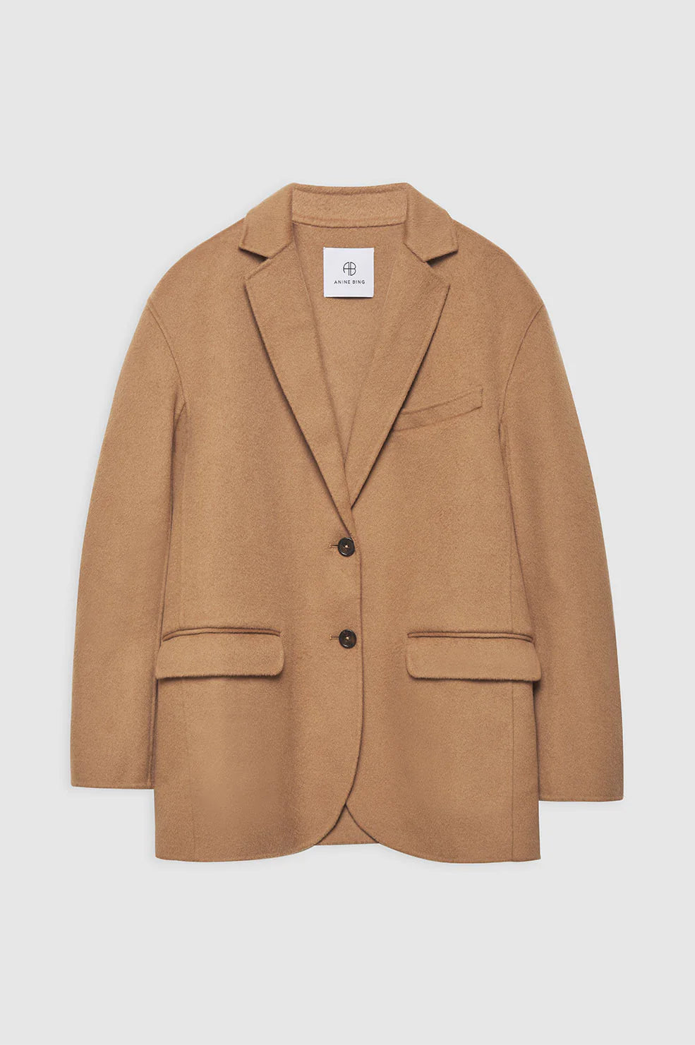 Anine Bing - Quinn Blazer in Camel Cashmere Blend