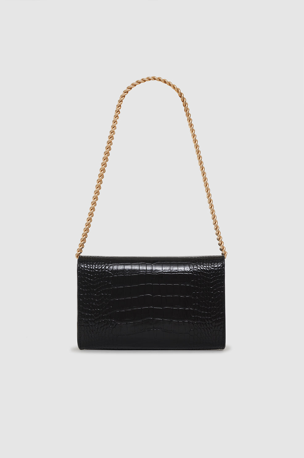 Anine Bing - Small Elly Clutch in Black Embossed