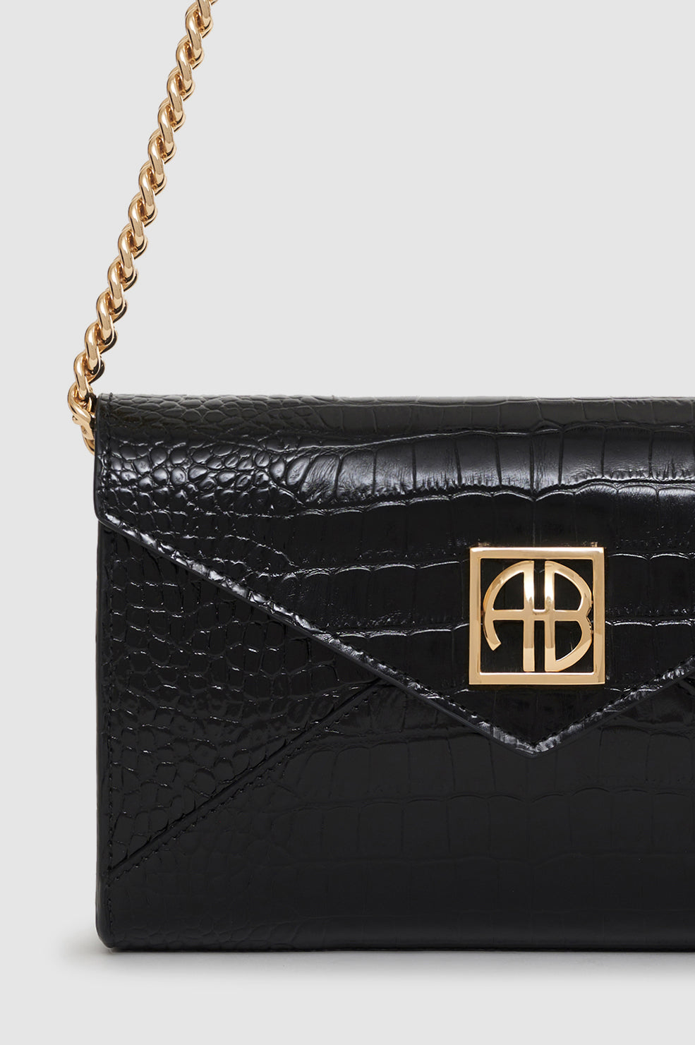 【関税込み】ANINE BING ブラック スモール Elly クラッチバッグ ANINE BING Elly Clutch Bag | Black | FARFETCH