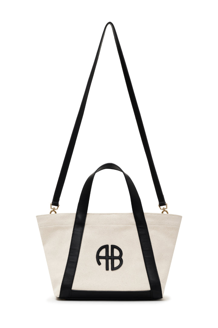 Anine Bing - Small Cara Tote Natural Canvas with Black