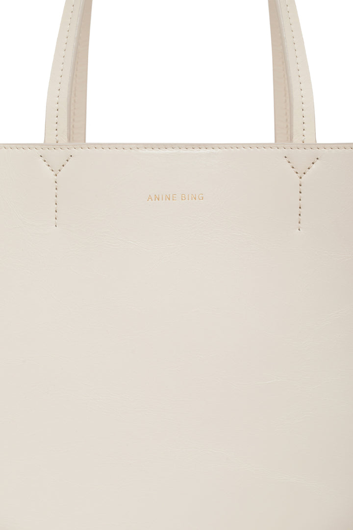 Anine Bing - Small Elly Tote in Bone