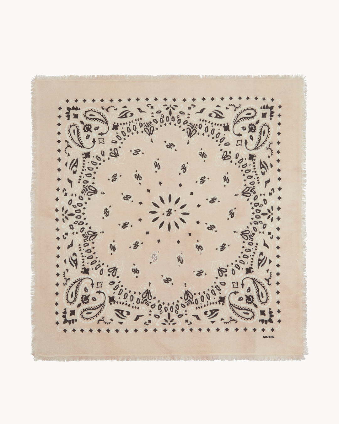 KUJTEN -  Large Organic Cashmere Bandana Scarf Hachiko Bico Organic Brown