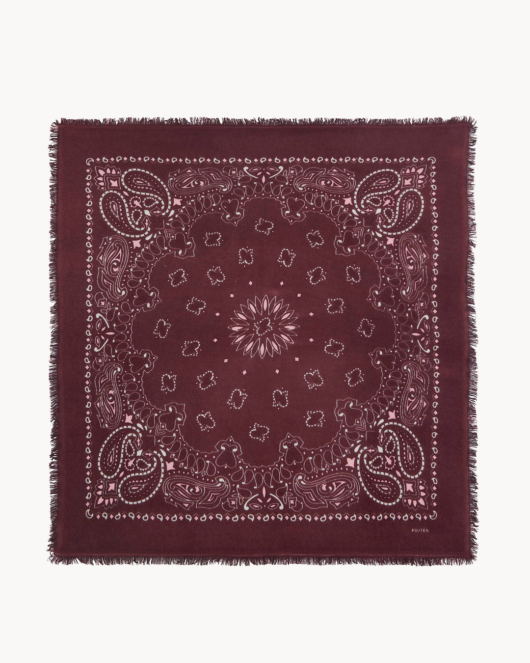 KUJTEN - Hachiko Bico Large Cashmere Bandana Scarf in BDX Milano