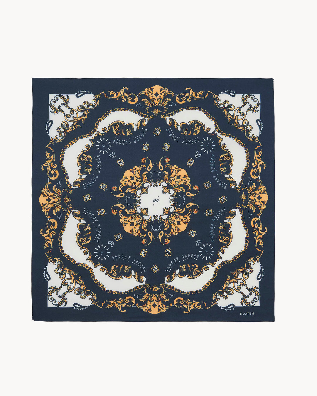 KUJTEN - Grand Bandana Helia Lully in Marine Fonce Scarves