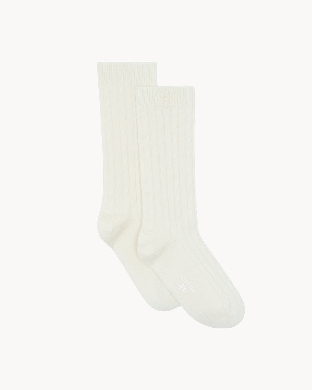 KUJTEN - Socks Lou Cables in Blanc Accessories