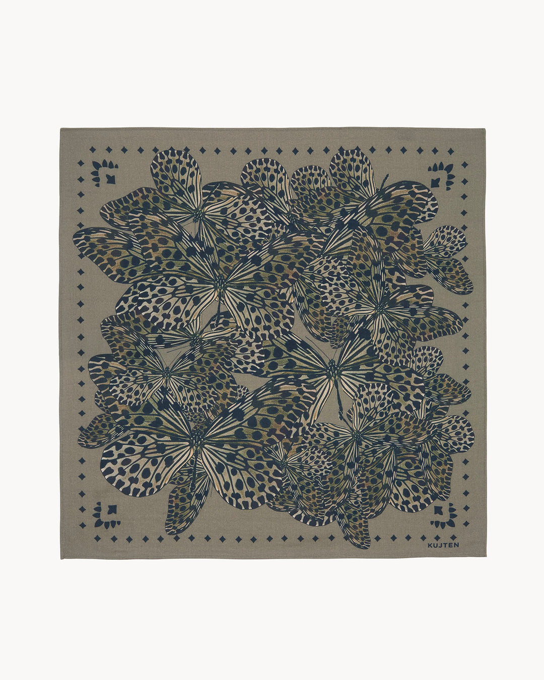 KUJTEN - Large Bandana Helia Nymphe in Kaki Chine