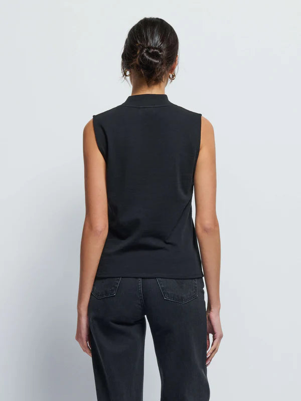 Nation LTD - Alba Mock Neck Top in Black