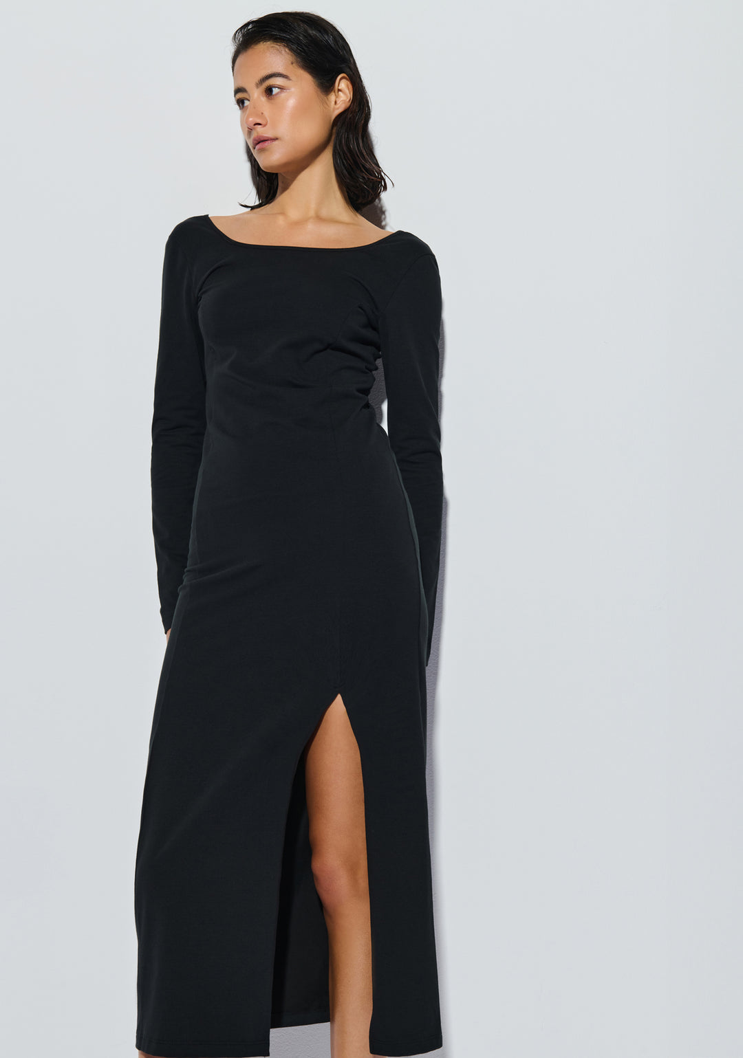 Nation LTD - Alma Column Dress in Jet Black XS Nation LTD - Alma Column Dress in Jet Black XS
