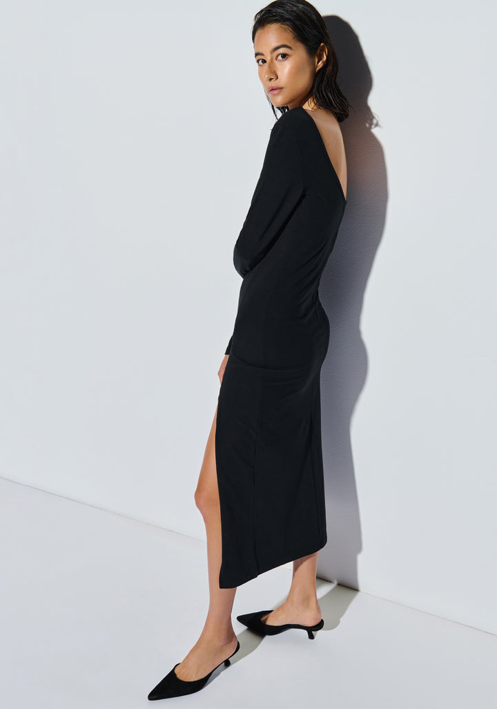 NATION LTD - Alma Column Dress in Jet Black