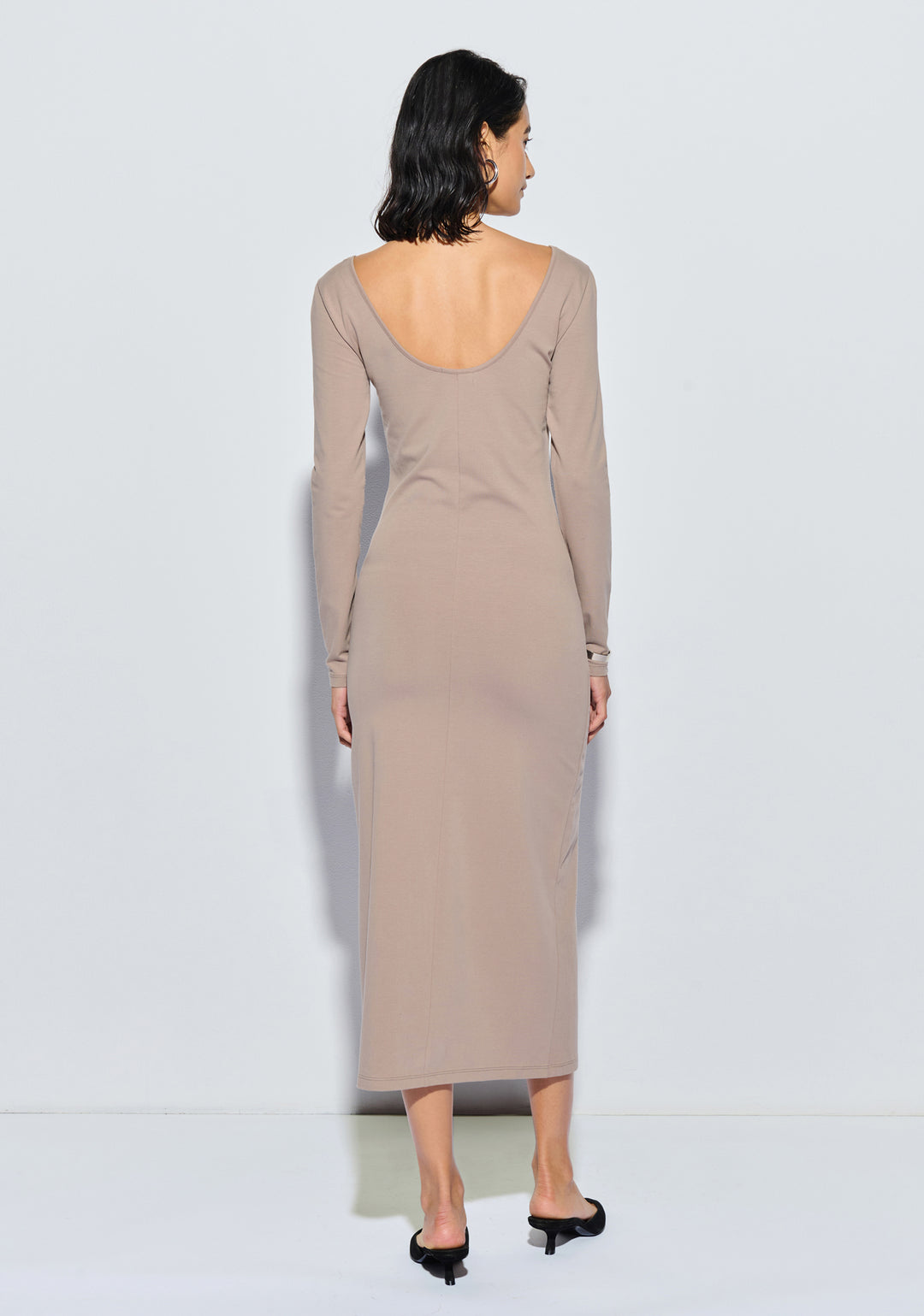 NATION LTD - Alma Column Dress in Mushroom