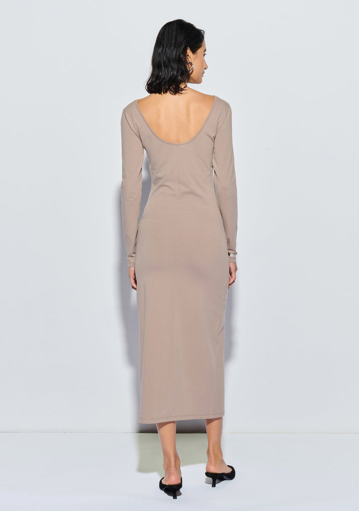 NATION LTD - Alma Column Dress in Mushroom
