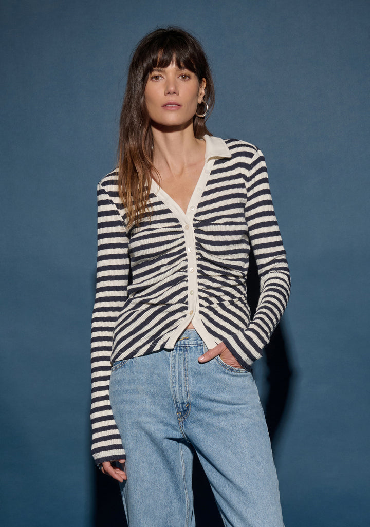 Nation LTD - Ami Henley in Pointelle Stripe