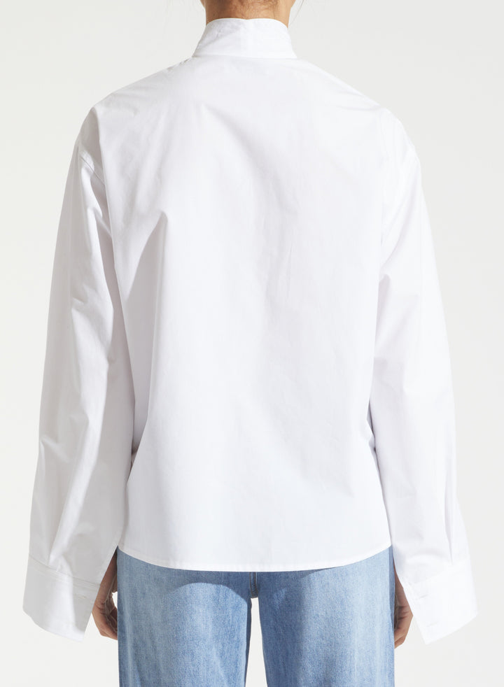 Saint Art New York - Kimberly Bow-Tie Blouse in White